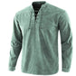 Coofandy V Neck Long Sleeves Shirt