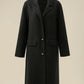 Amoretu Women's 100% Wool Notch Lapel Rhinestone Coat