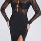 Valico High Slit Lace Maxi Dress