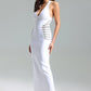 Nirina Diamante Halter Maxi Kleid