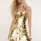 Kimberley Metallic Mirror Mini Dress