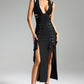 Nasim Deep V Cut Out Strappy Kleid