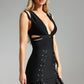 Nasim Deep V Cut Out Strappy Kleid