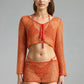 Rocelle Knit Bikini Four Pieces Set - Orange