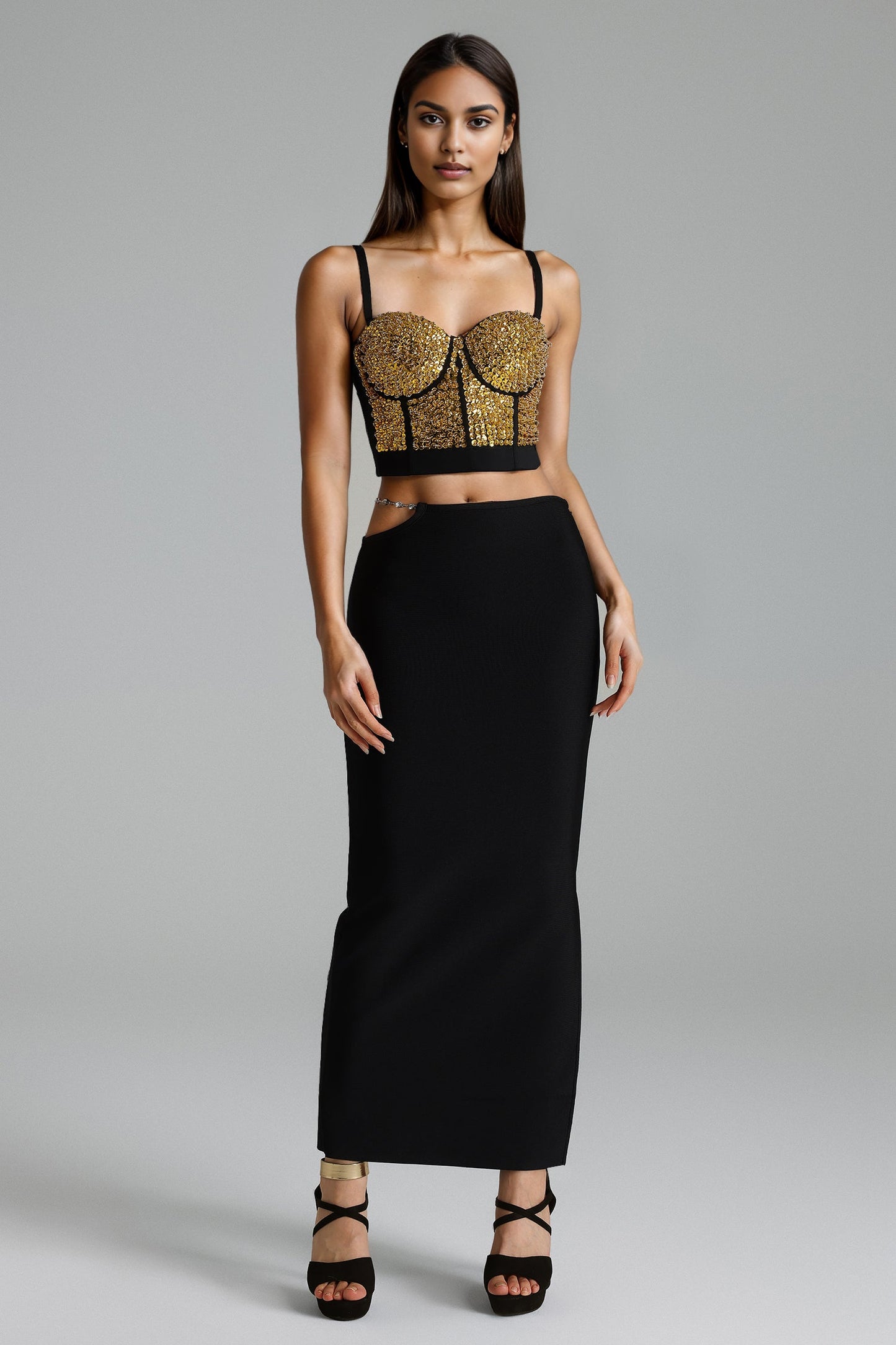 Martine Glitzer-Crop-Top