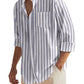 Cotton Linen Beach Button Down Shirt with Pocket (US Only)