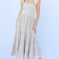 JENNA LINEN STRIPED DRESS