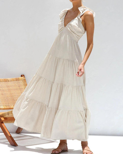 CAPRI - RUFFLED MAXI DRESS FOR VACATION