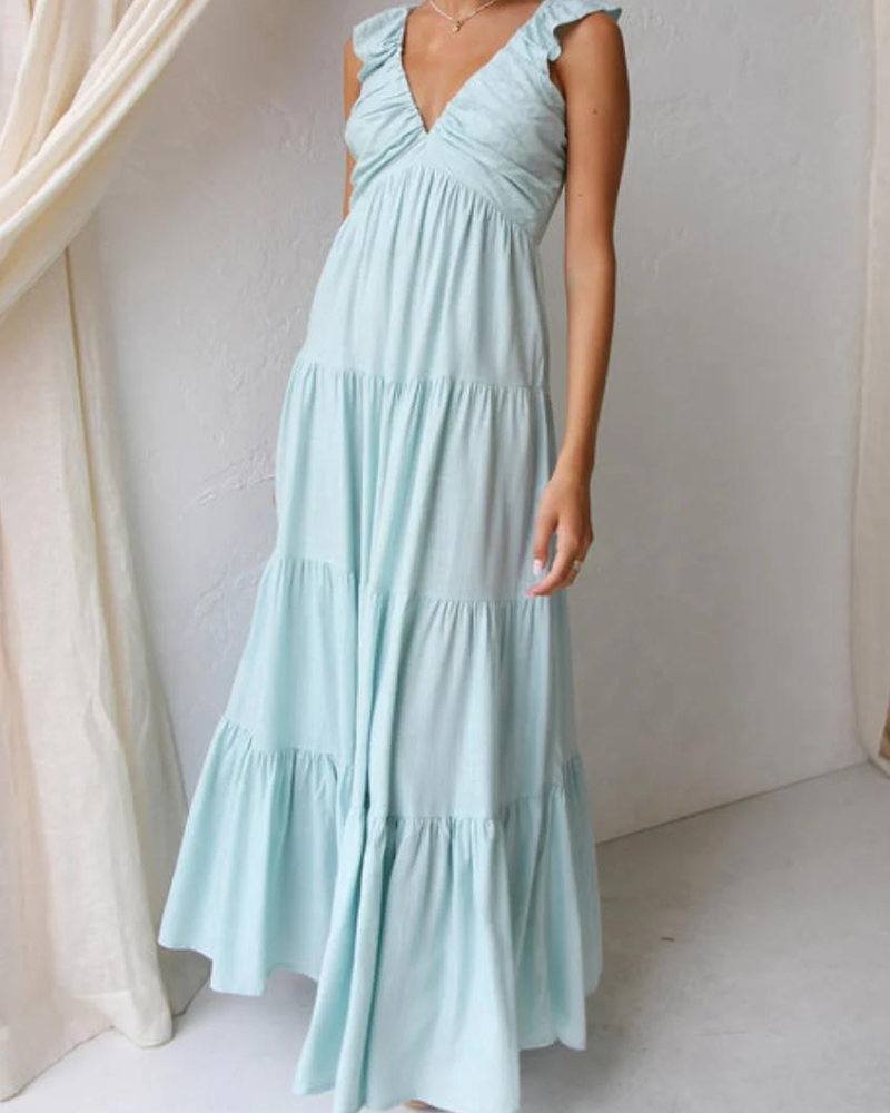 CAPRI - RUFFLED MAXI DRESS FOR VACATION