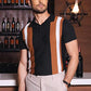 Vintage Stripe Short Sleeve Knitted Polo Shirt (US Only)