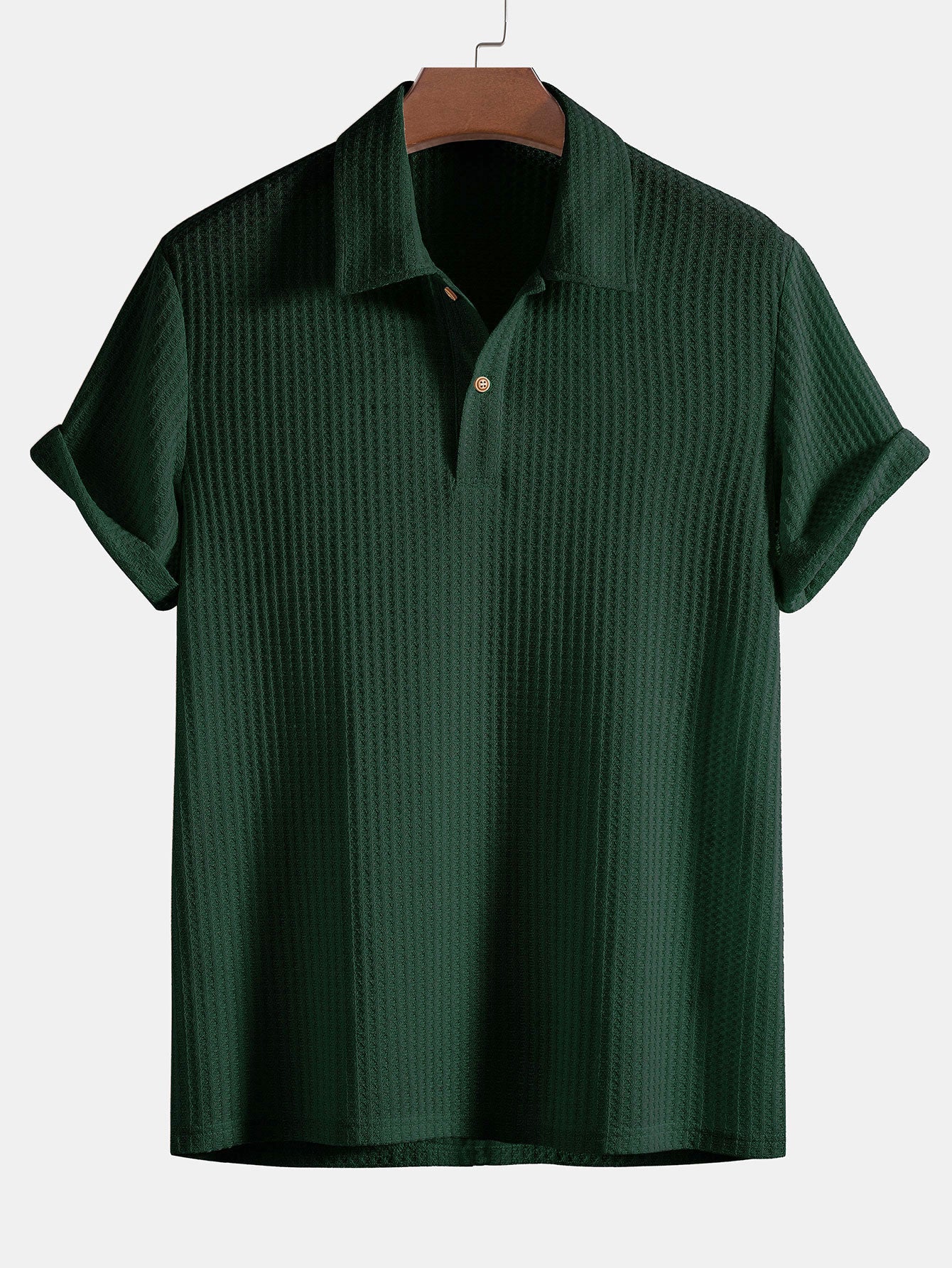 Sam | Knitted Waffle Polo Shirt