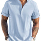 Summer Essential Leinen-Henley-Hemd (nur USA)