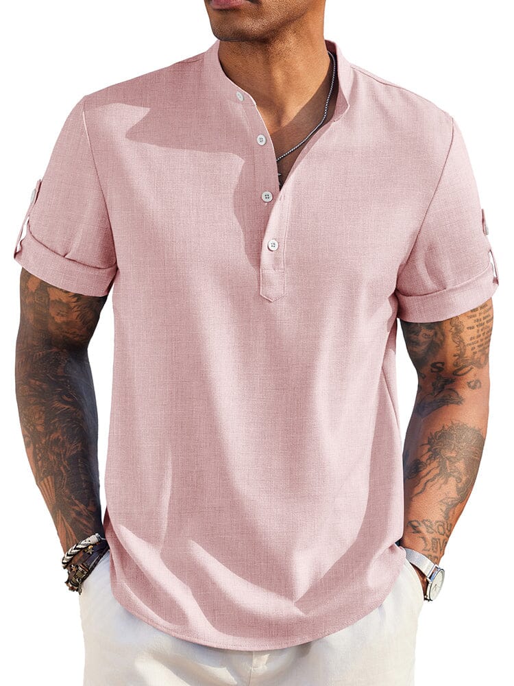 Summer Essential Leinen-Henley-Hemd (nur USA)