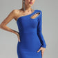 Alyssa Diamante Cutout Midi Bandage Kleid