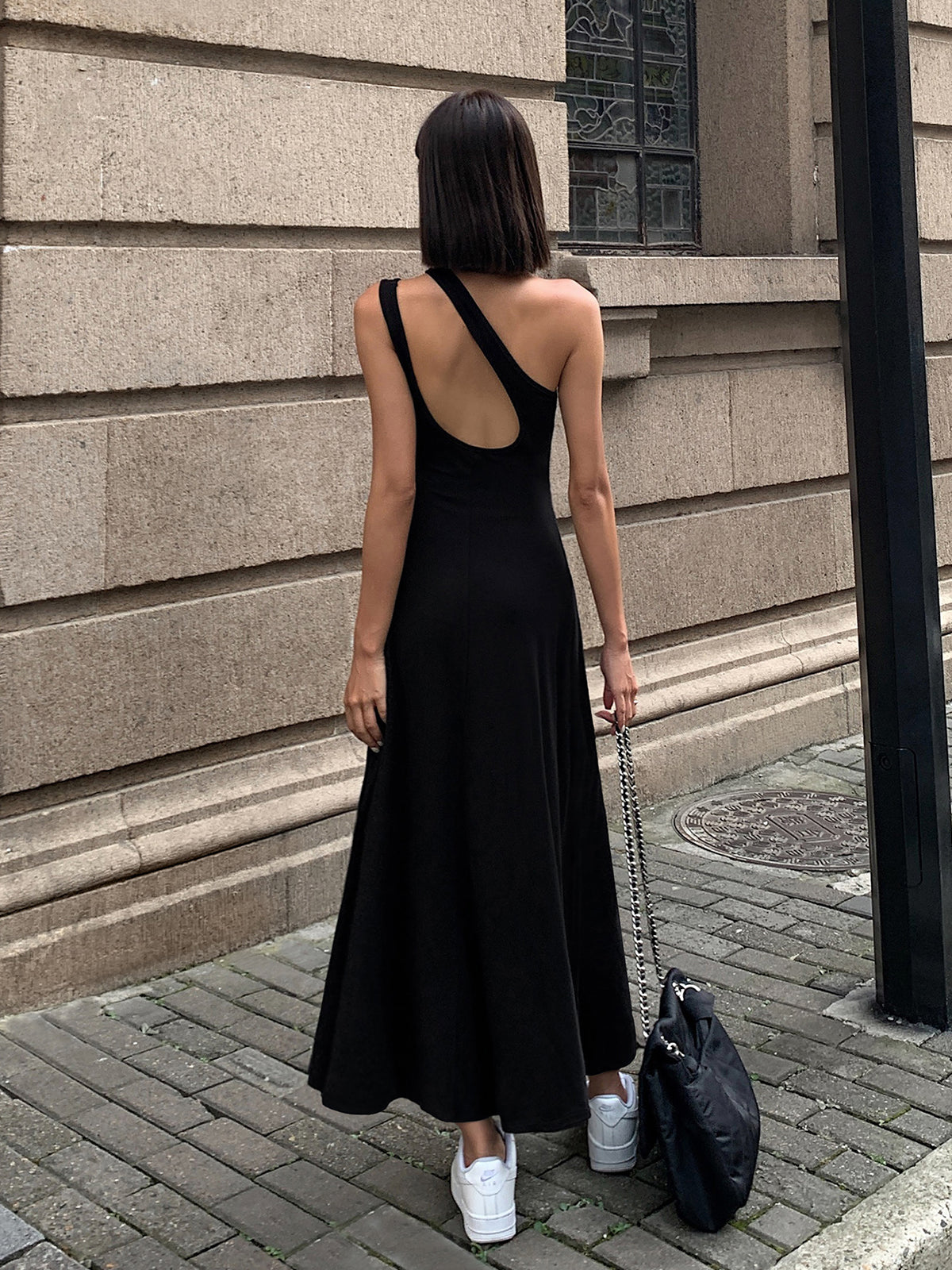 Cutout Backless Long Knit Dress