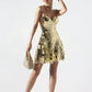 Kimberley Metallic Mirror Mini Dress