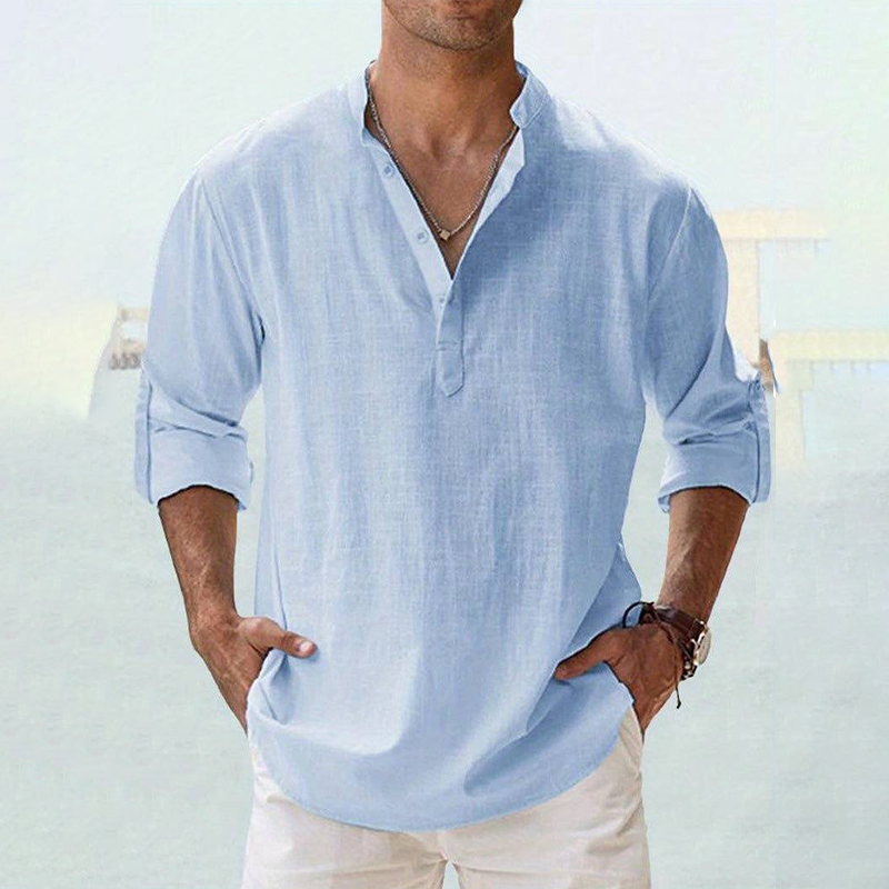 DIEGO SANTONIO RELAXED-FIT LINEN SHIRT