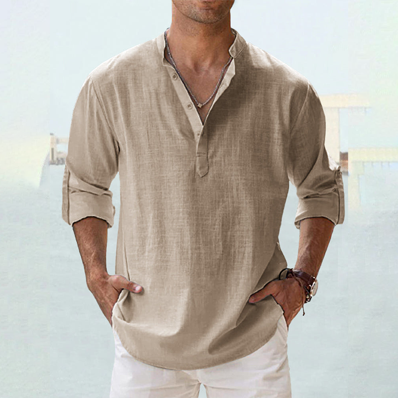 DIEGO SANTONIO RELAXED-FIT LINEN SHIRT