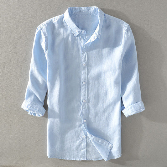 Frank Hardy Three-Quarter-Sleeved Linen Shirt