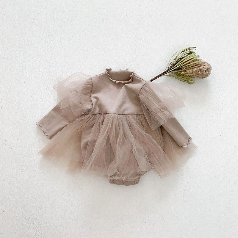 Baby Long Sleeve Tulle Romper