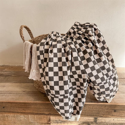 Kids Checkered Harem Pants