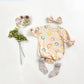 Mini Smile Cotton Bodysuit With Headband