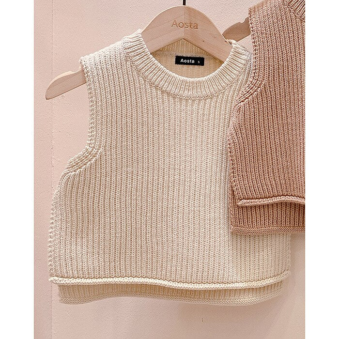 Solid Sleeveless Pullover Vest