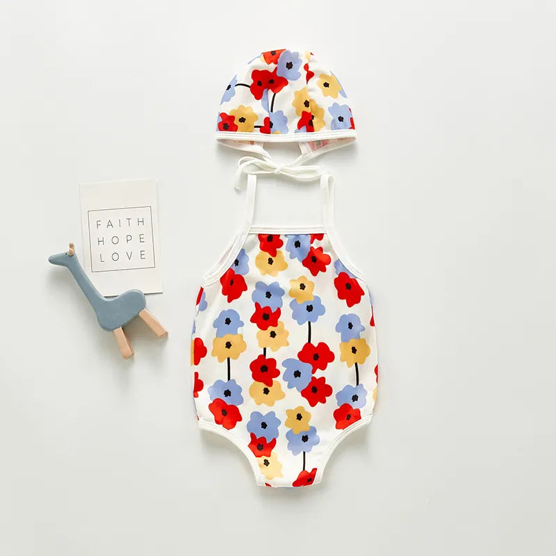 Baby Girl Cute Flower Swimsuit