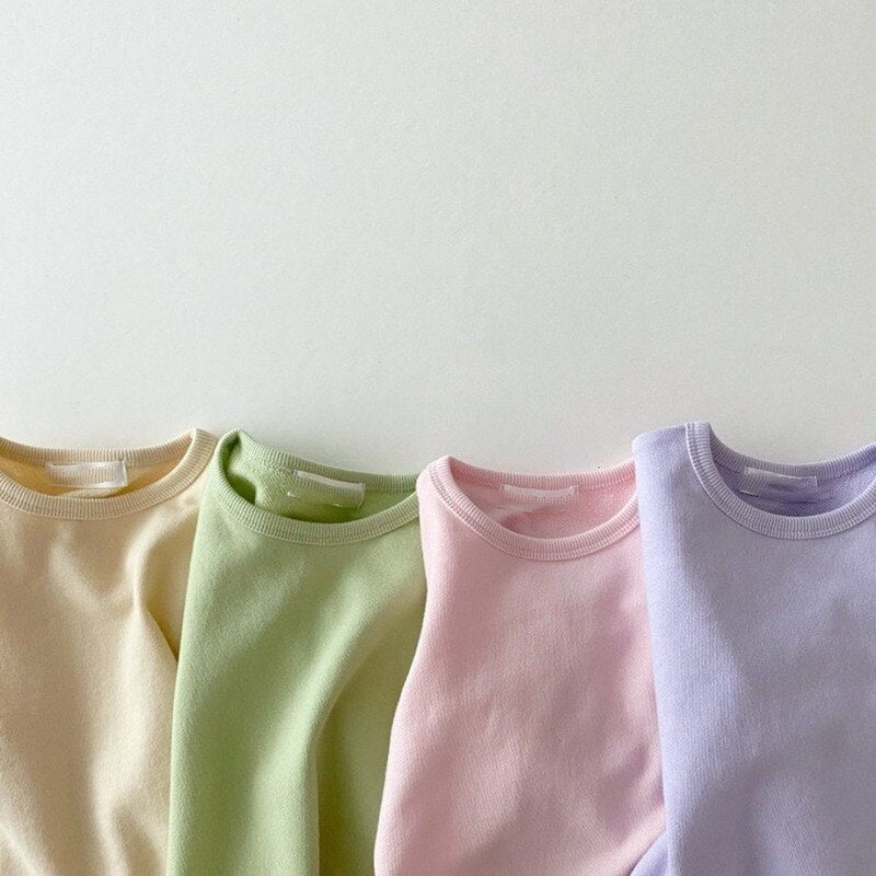 Solid Color Long Sleeve Top