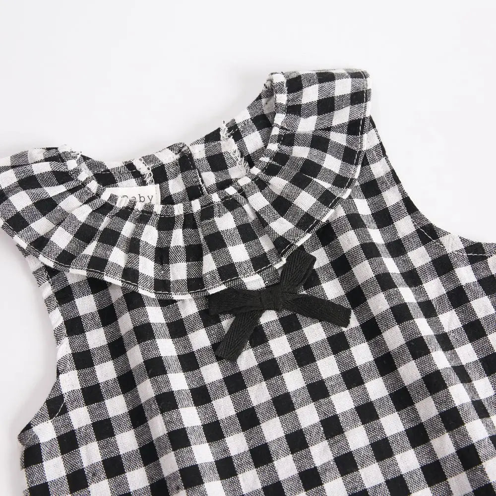 Polka Dot Bloomer Plaid Set