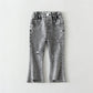 Girls Denim Boot Cut Pants