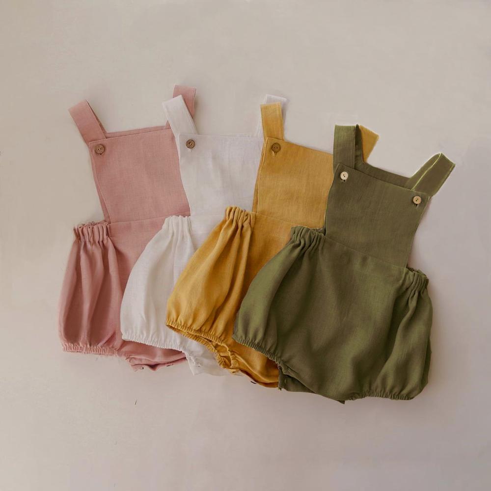 Sleeveless Baby Girls One-Piece Romper