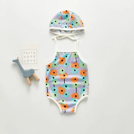 Baby Girl Cute Flower Swimsuit