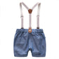 Suspender Shorts & Romper Suit Set