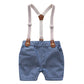 Suspender Shorts & Romper Suit Set