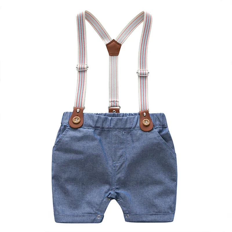 Suspender Shorts & Romper Suit Set