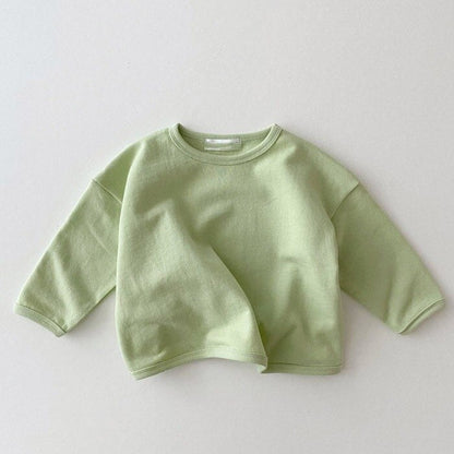 Solid Color Long Sleeve Top