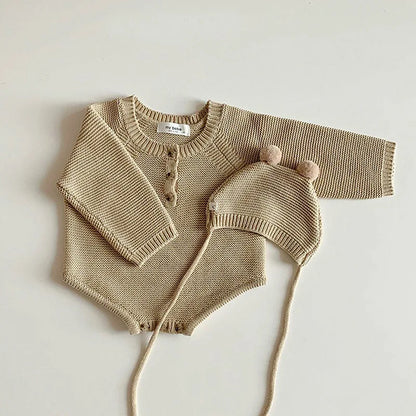 Long Sleeve Knitted Bodysuit Set