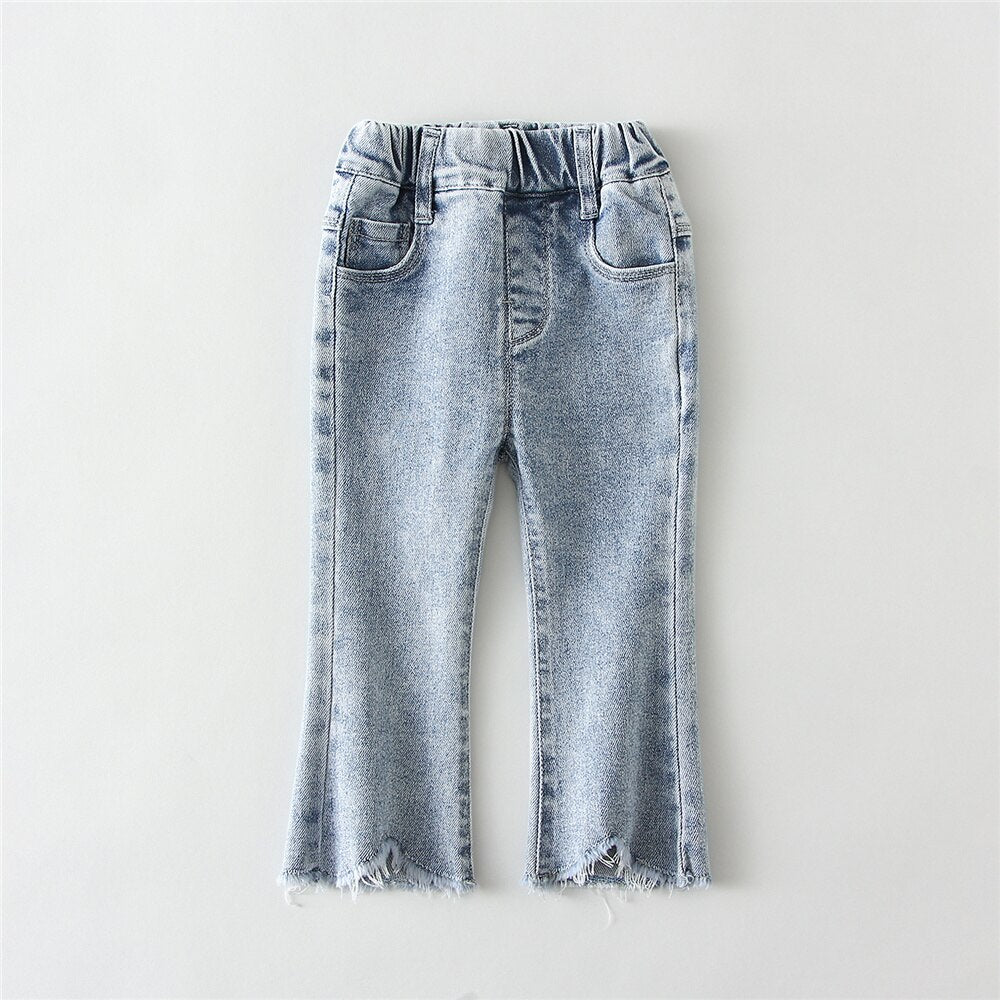 Girls Denim Boot Cut Pants