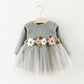 Long Sleeve Cotton Party Tulle Dress