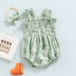 Sleeveless Elastic Bust Romper with Bow Headband