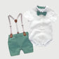 Suspender Shorts & Romper Suit Set