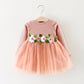 Long Sleeve Cotton Party Tulle Dress