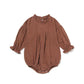 Girls Long Sleeve Linen Bodysuit