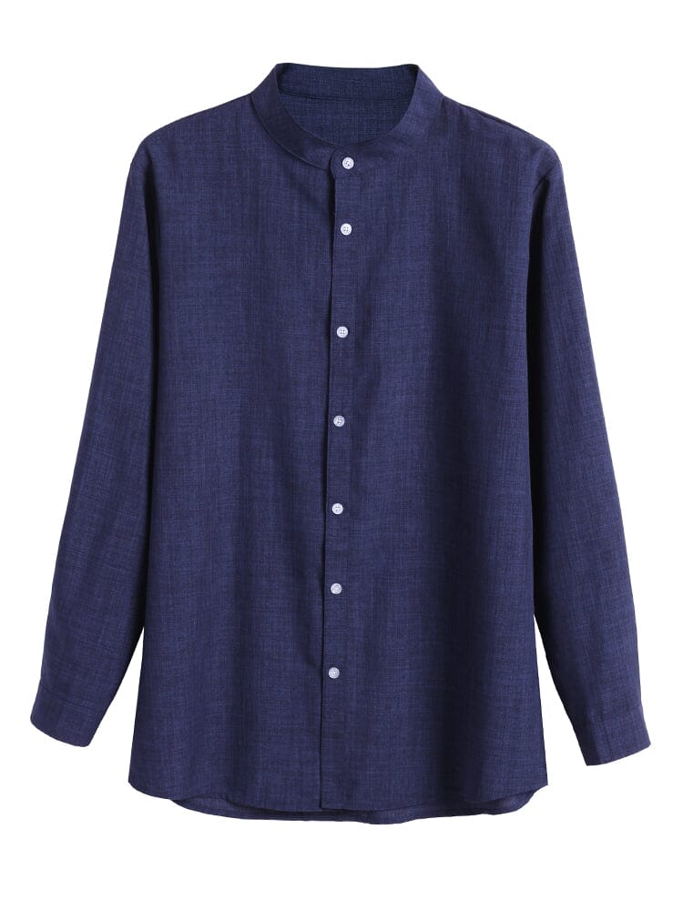 Linen Style Long Sleeve Shirt