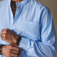 Linen V-neck Beach Long-sleeved Shirt