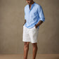 Linen V-neck Beach Long-sleeved Shirt