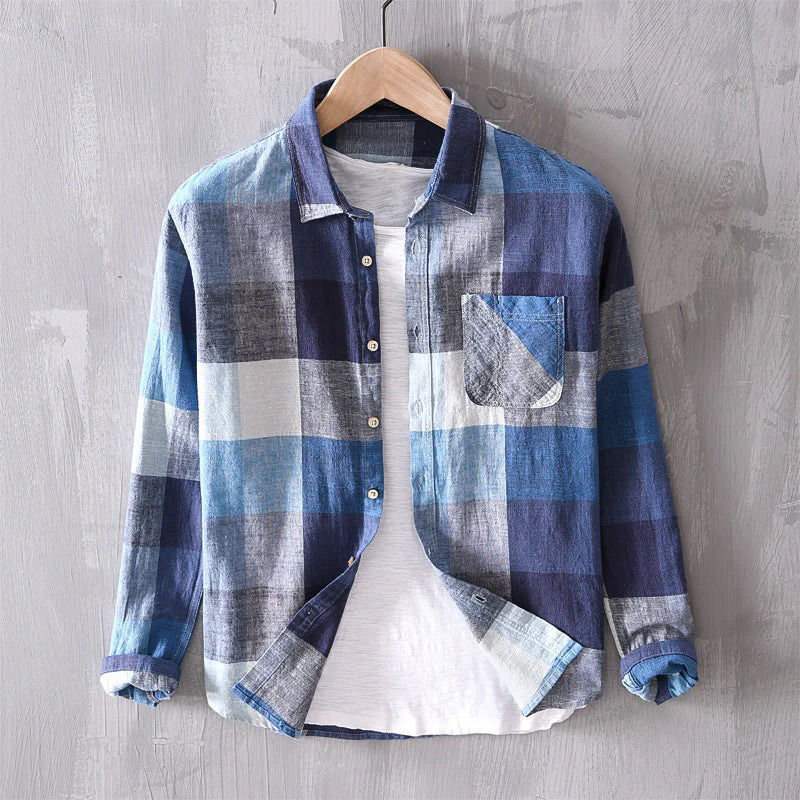 KENDRICK PLAID LINEN SHIRT