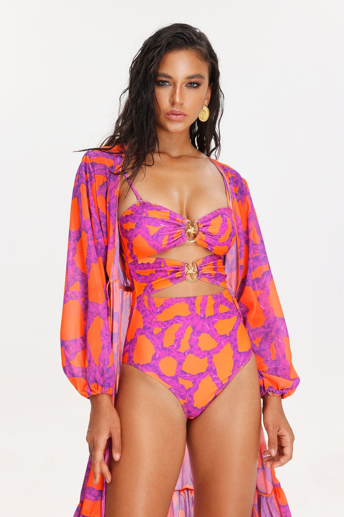 Lyla Pink Print Swimwear Set