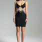 Makala Kleid mit Strass-Kette und Cut-out